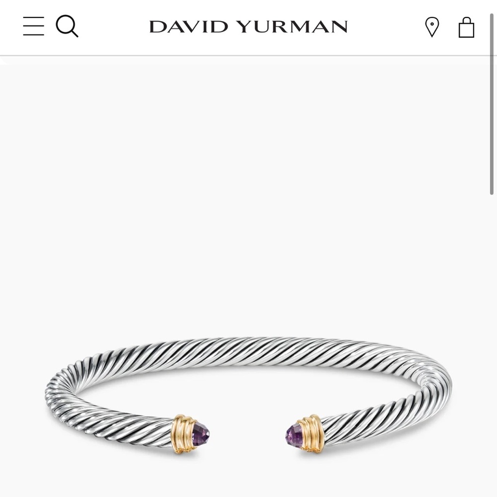 David Yurman Classic Cable Bracelet 5mm Amethyst